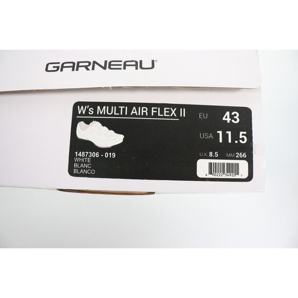 Garneau Women’s Size 11.5 Bike Shoe Multi Air Flex II White 1487306-019 - Picture 5 of 5